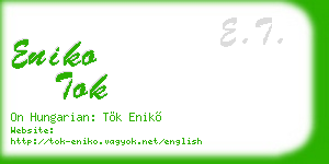 eniko tok business card