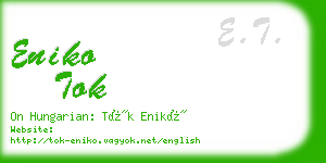 eniko tok business card